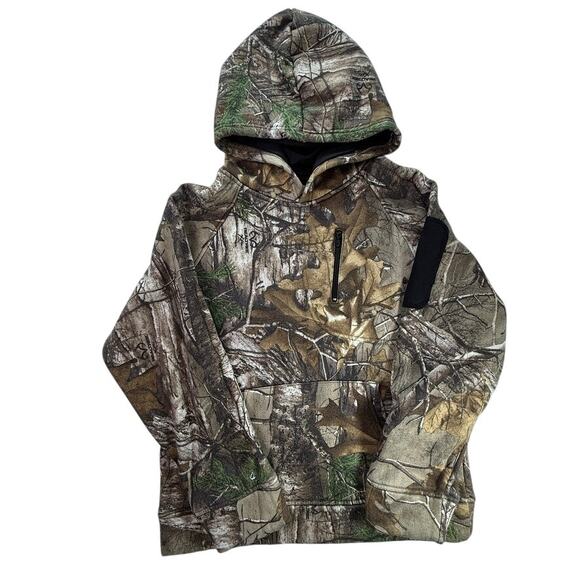 Realtree Xtra Youth Camo Fleece Hoodie L 10–12 Hunting Outdoor Pullover - Picture 1 of 10